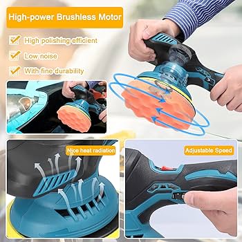 Amazon.co.jp: ポリッシャー,JUANZI 6 インチ電気自動車ポリッシャー高